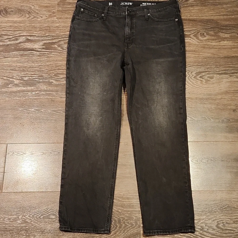 ❤️ J CREW 90s MID-RISE CLASSIC STRAIGHT JEANS, CHARCOAL WASH, 12 (31)